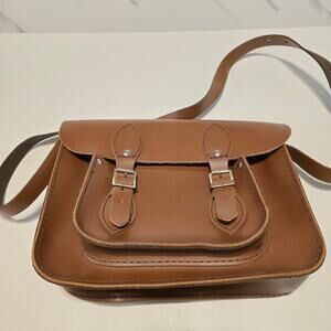 Scaramanga Full Leather Crossbody Saddle Bag Handmade